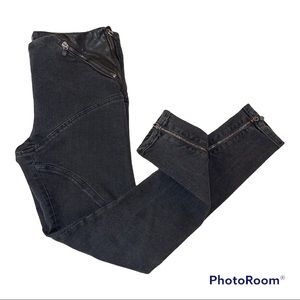 McQ Alexander McQueen Black Low Rise Skinny Leg Jeans